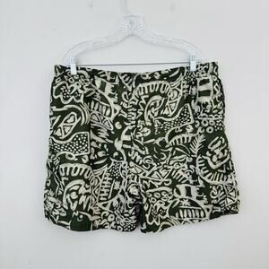 Naturalife Green And Beige Print Board Shorts Men’s Size L
